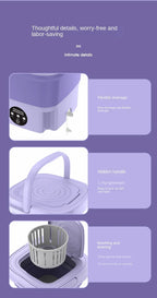 Portable Folding Washing Machine for Underwear and Socks
