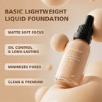 Matte Lightweight Liquid Foundation for Flawless Poreless Skin