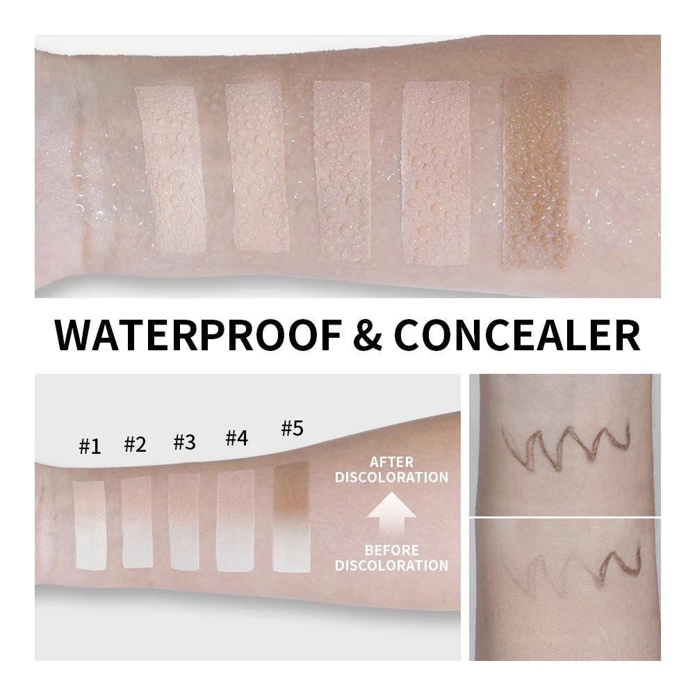 Full Coverage Cream Foundation Stick with Built-in Blending Brush