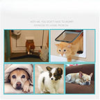 4-Way Locking Cat Flap Door for Small Pets