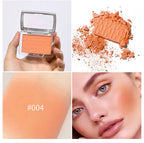 Matte Embossed Blush Palette with Professional Makeup Brush