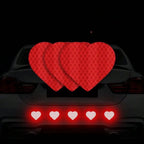 Reflective Heart Safety Stickers for Night Driving