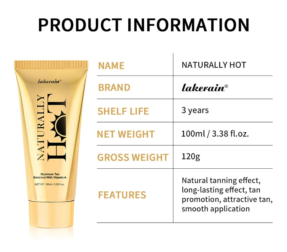 Hot Tanning Accelerator Cream for Smooth Natural Glow