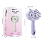 Electric Mist Spray Massage Comb for Hydrating and Detangling Hair