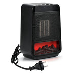 Portable Electric Space Heater with Ambient Flame Light