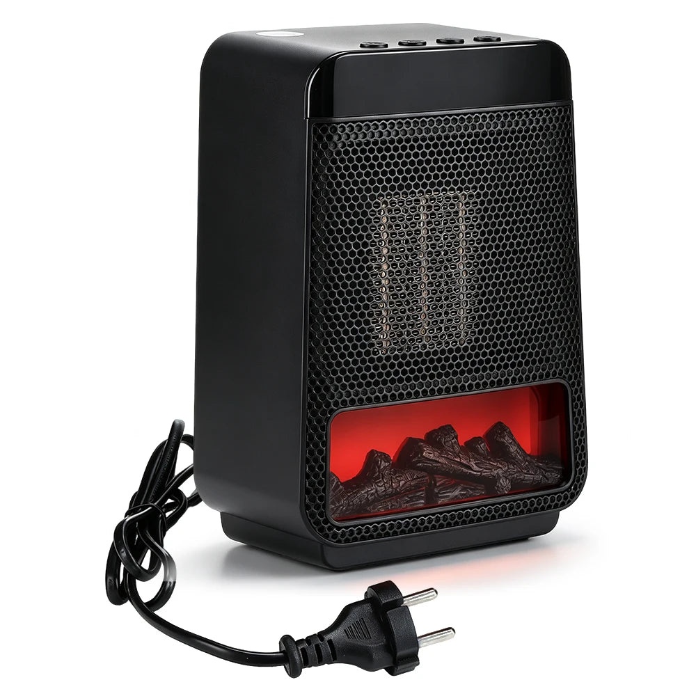 Portable Electric Space Heater with Ambient Flame Light