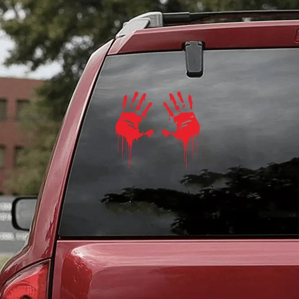 Bloody Handprint Halloween Car Decal - 5