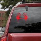 Bloody Handprint Halloween Car Decal