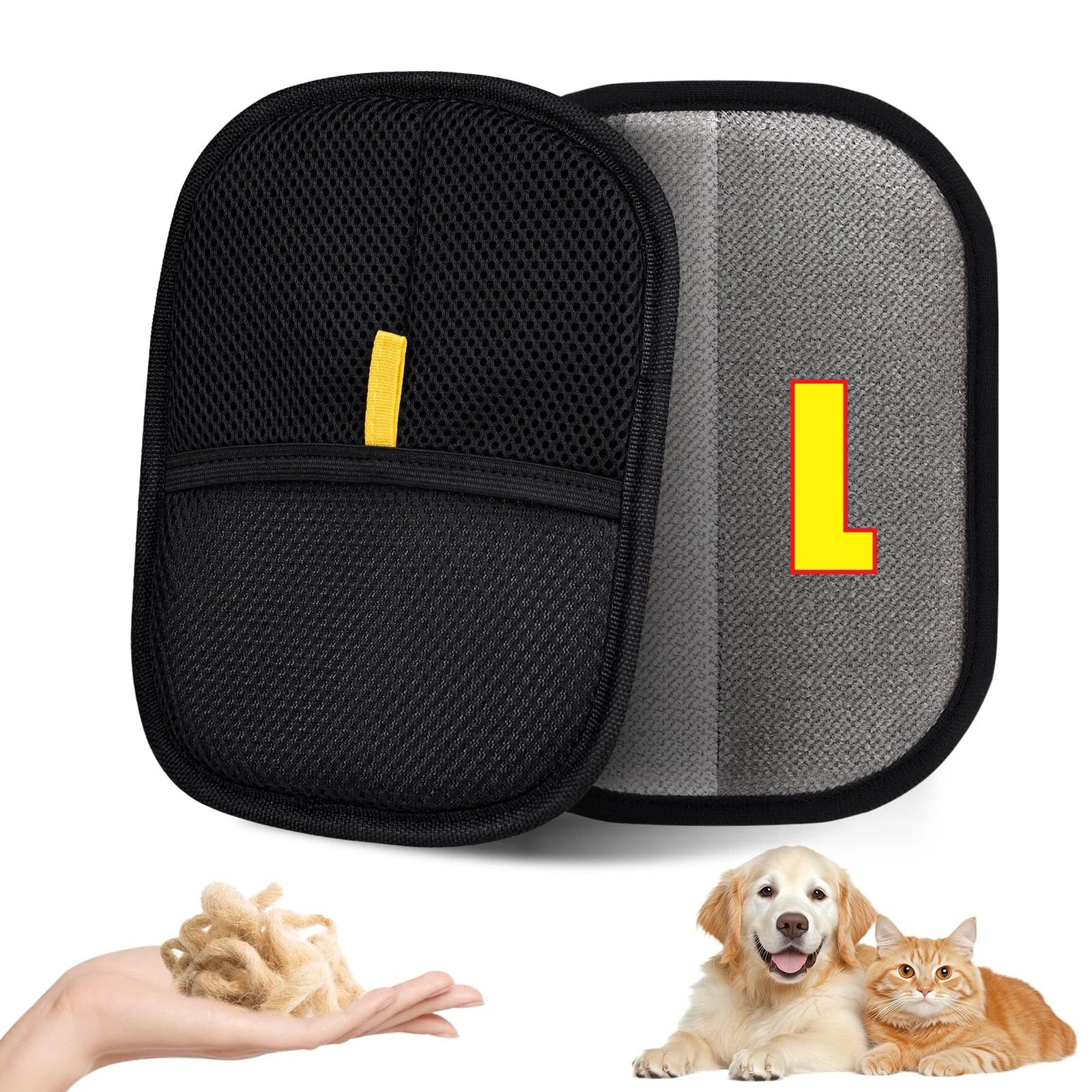 Electrostatic Pet Hair Removal Grooming Gloves - 16