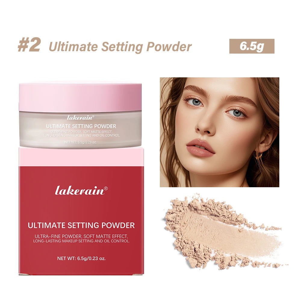 Matte Pink Loose Setting Powder for Oil Control and Pore Blurring - 18