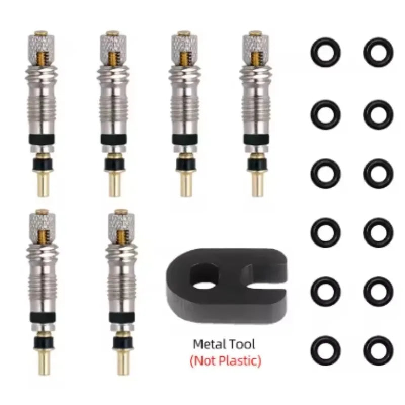 Bicycle Presta Valve Core Replacement Kit with Removal Tool