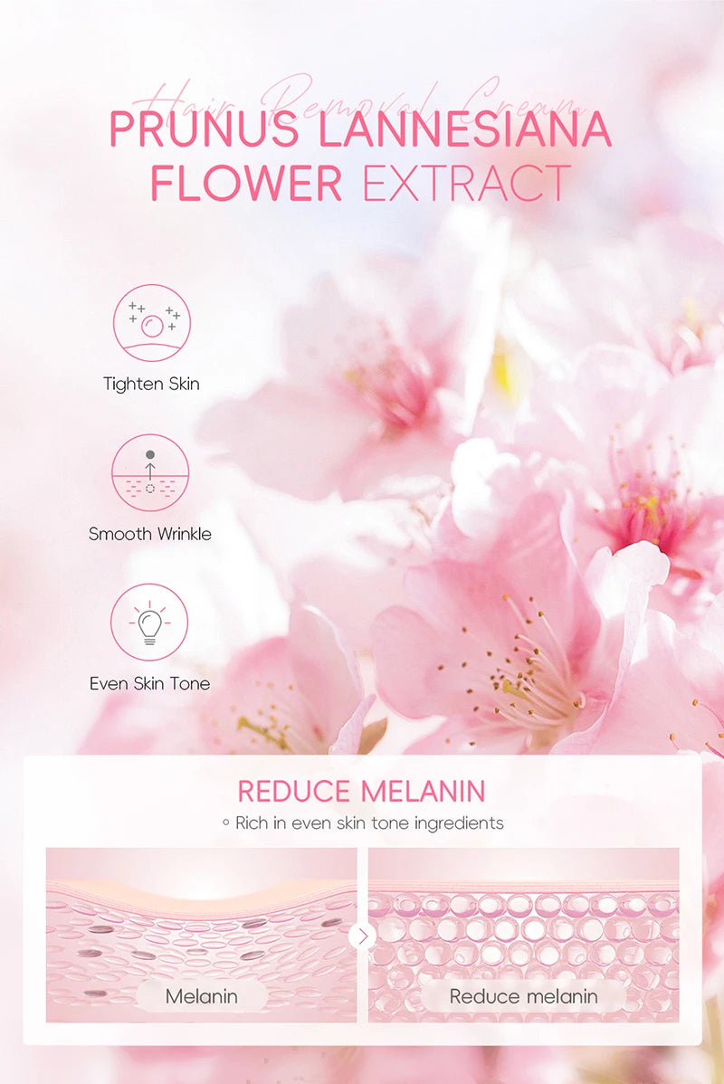 Painless Gentle Hair Removal Cream for Body and Intimate Areas