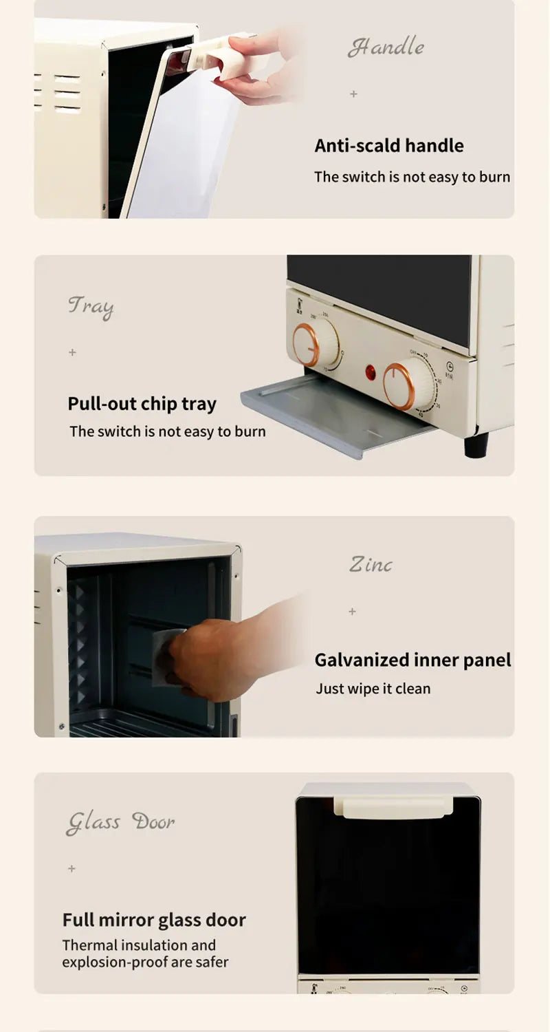 12L Mechanical Air Fryer Toaster Oven for Kitchen - 16
