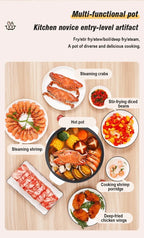 Multifunction 3.5L Non-Stick Electric Hot Pot Cooker