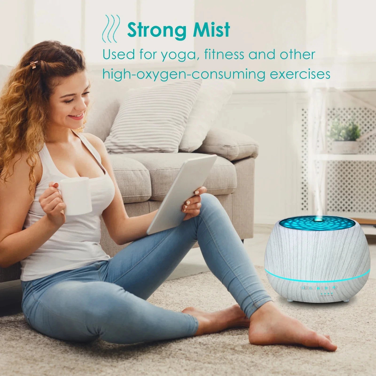 Smart WiFi Ultrasonic Aromatherapy Humidifier with LED Light - 8