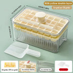 One-Press Easy Release Ice Cube Tray with Storage Box