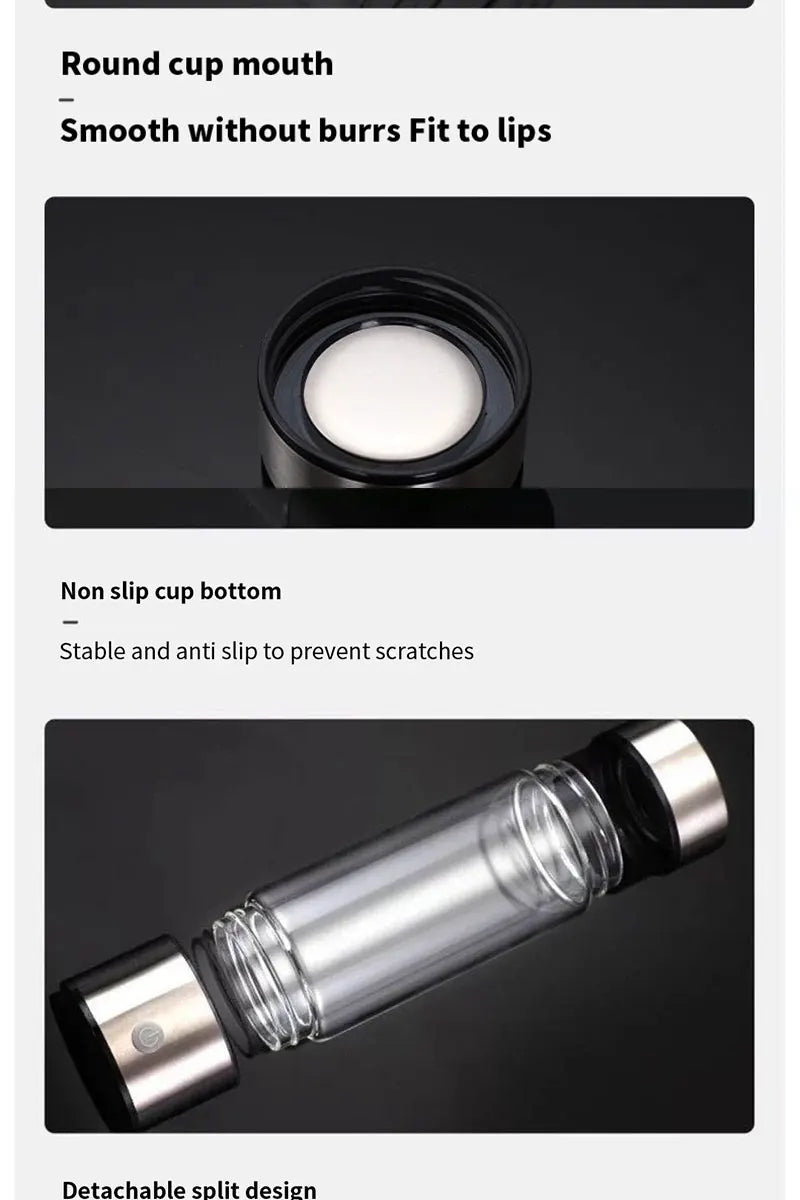 Portable Hydrogen-Rich Water Generator Bottle