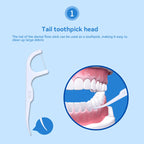 Portable Disposable Dental Floss Picks with Storage Case