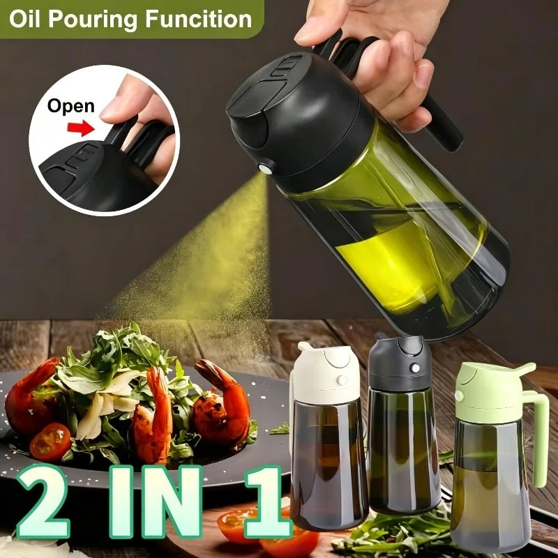 2-in-1 Olive Oil Dispenser and Cooking Spray Bottle