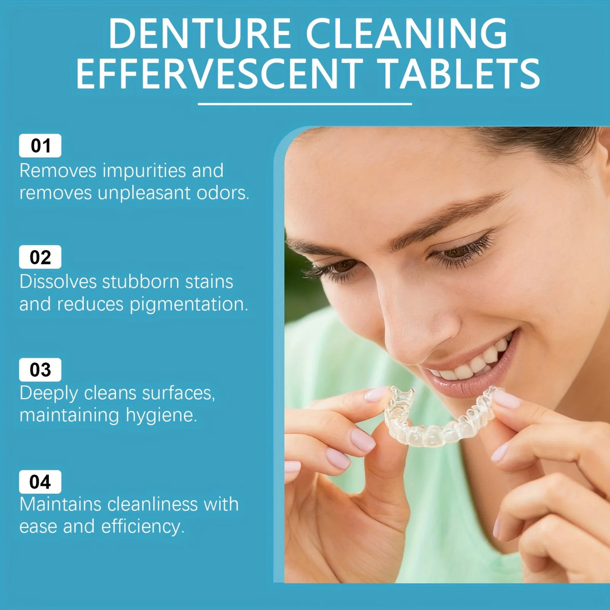 Effervescent Denture and Retainer Cleaning Tablets