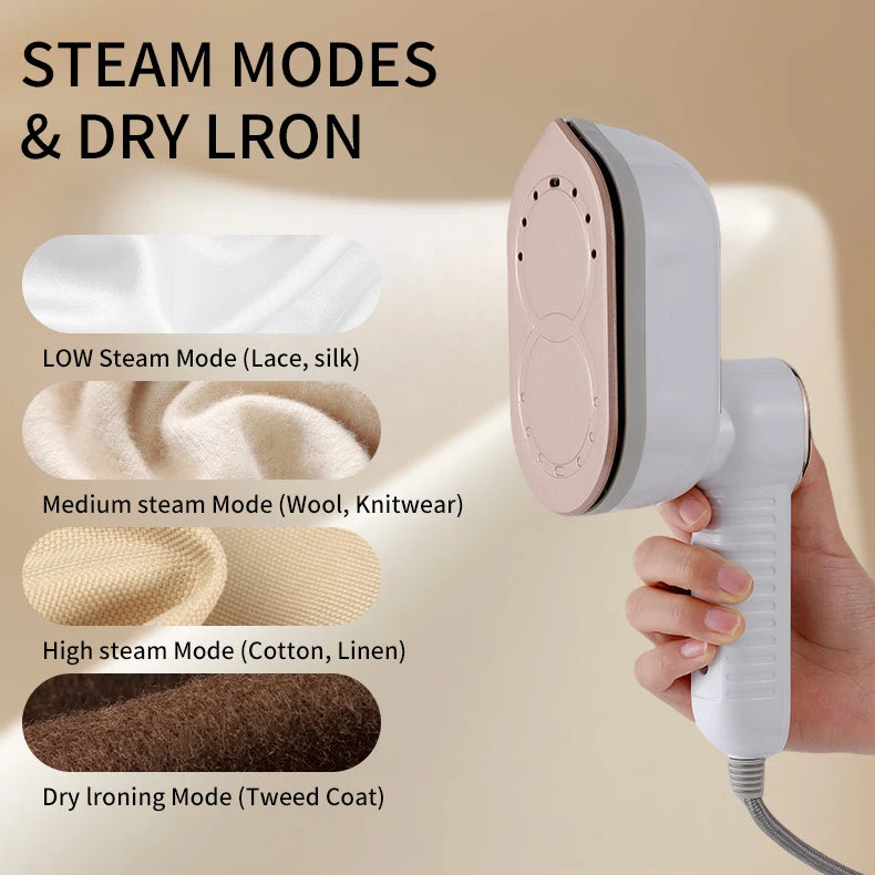 Portable Mini Handheld Steam Iron for Clothes - 7