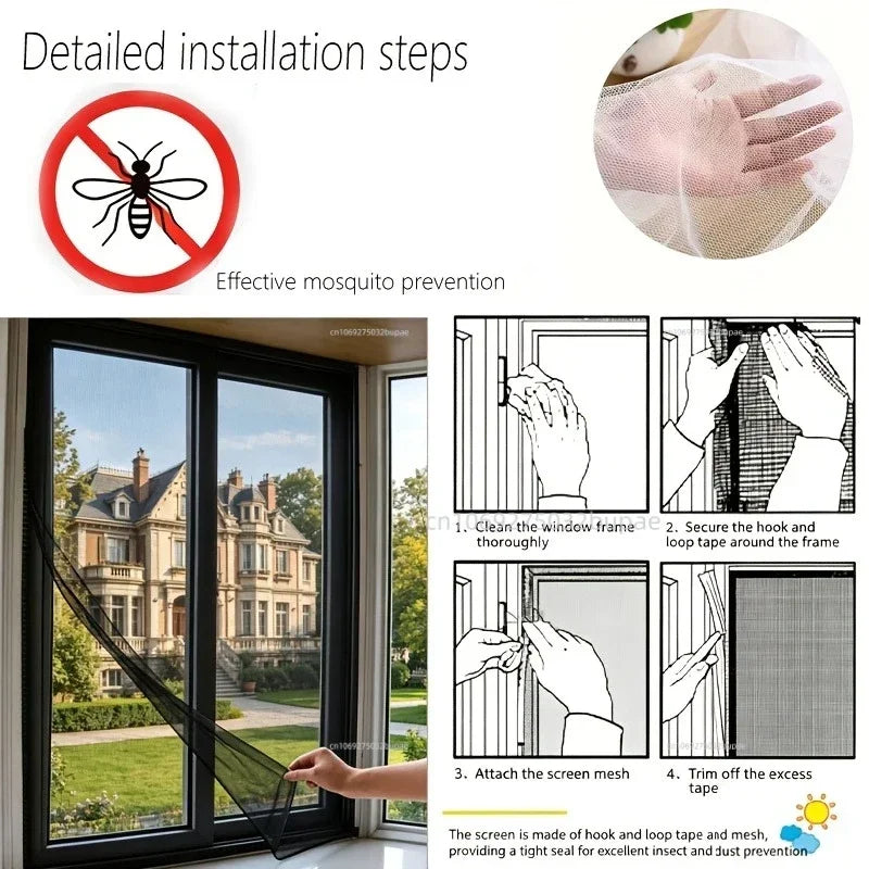 DIY Adhesive Window Mosquito Net Screen Mesh - 11