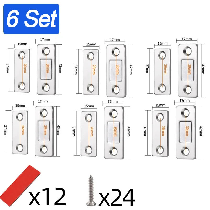 Ultra-Thin Magnetic Cabinet Door Catch Latch