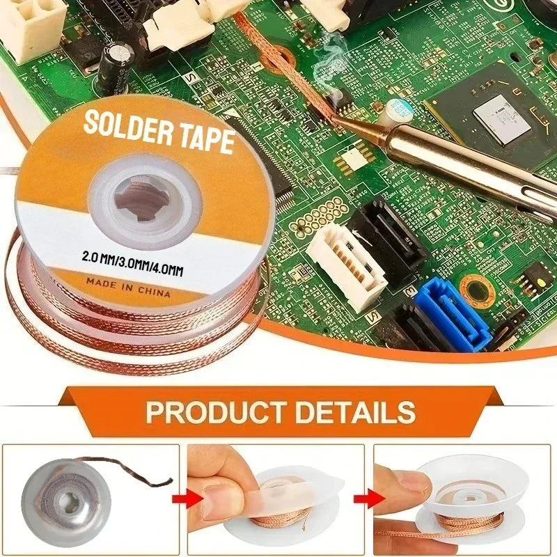 Copper Desoldering Braid Wick for Electronics Repair