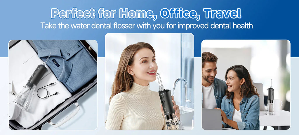 Portable Sonic Toothbrush and Water Flosser Oral Care Set