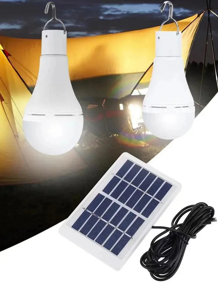 Portable Solar Powered LED Hanging Light for Camping and Emergency - 7