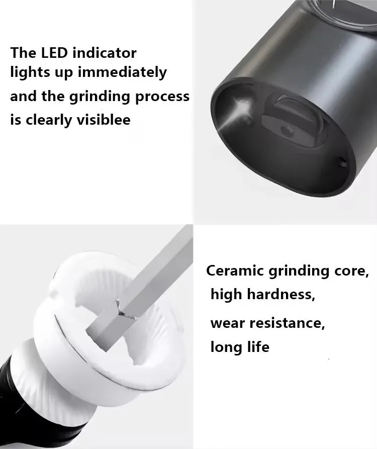 Electric Automatic Salt and Pepper Grinder with LED Light - 19