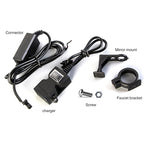 Dual USB Motorcycle Handlebar Charger with Power Switch