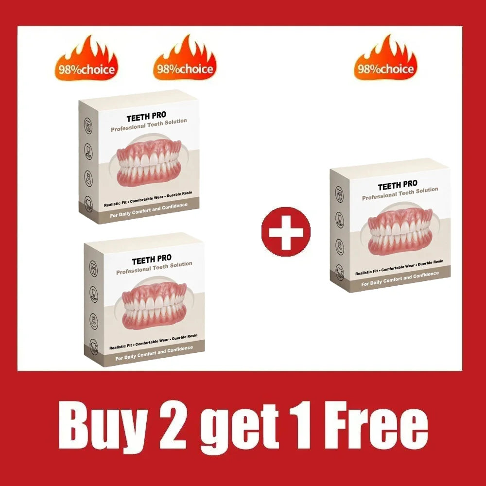 Instant Snap-On Silicone Smile Veneers for Natural Looking Teeth