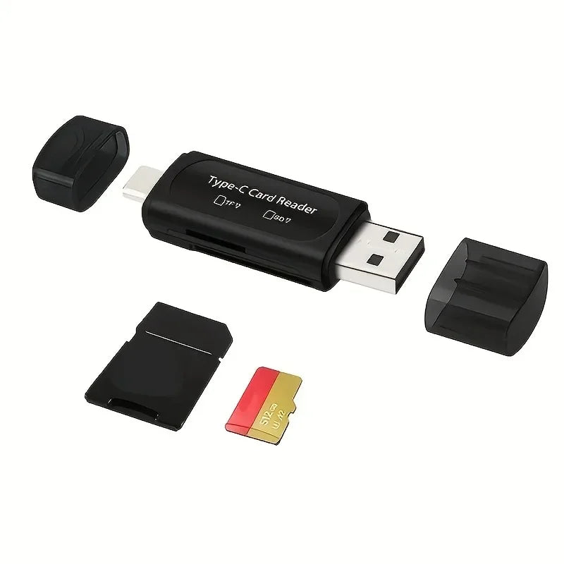 4-in-1 USB 3.0 and Type-C Memory Card Reader - 7