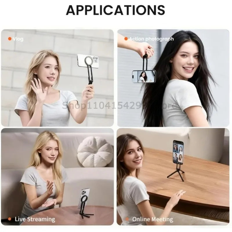 Magnetic Foldable Phone Tripod for Photography and Live Streaming
