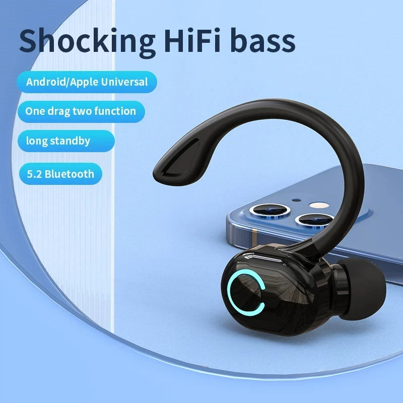 Wireless Ear-Hook Bluetooth Headset for Sports and Business
