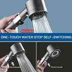 High-Pressure Adjustable Shower Head with Massage Brush