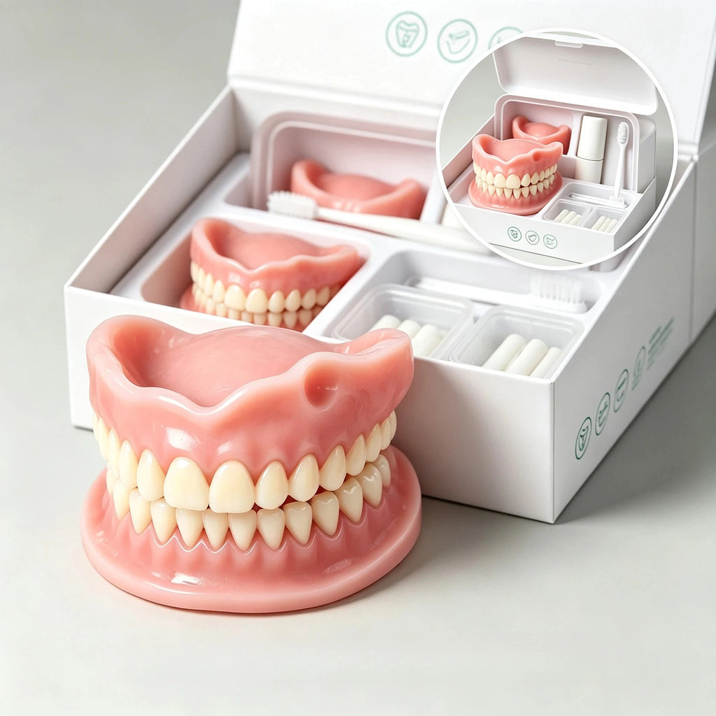 Comfortable Silicone Denture Set for Daily Oral Care