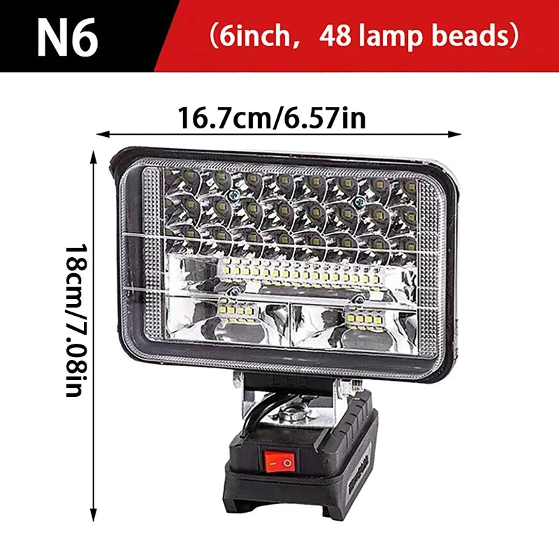Portable LED Work Light for 18V Battery - 18