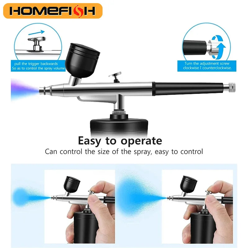 Wireless Portable Airbrush Kit with Compressor for Painting