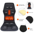 Full-Body Electric Heated Massage Chair Cushion for Home and Car