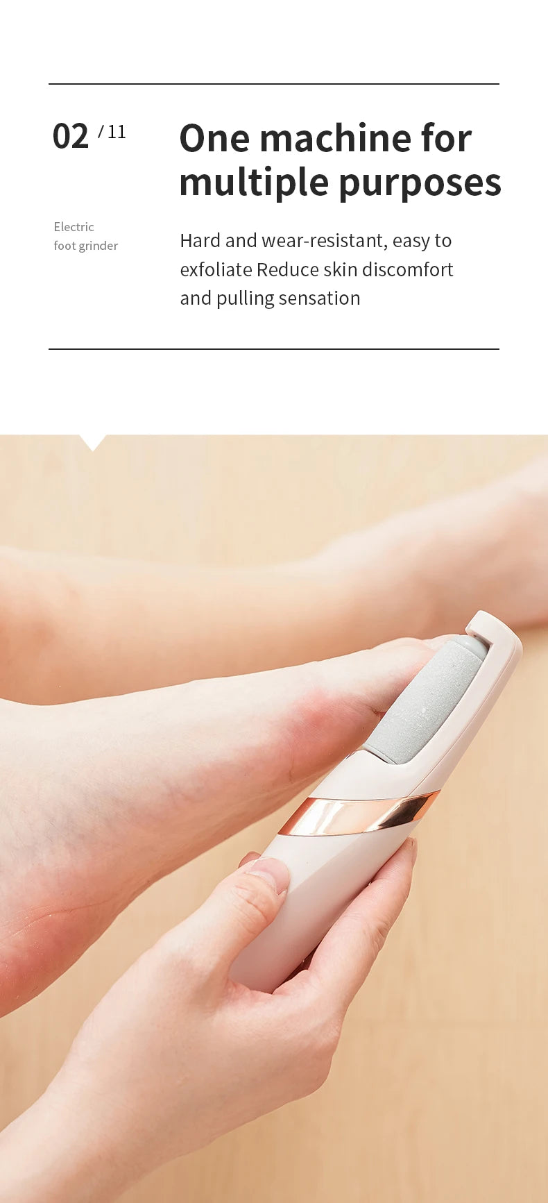 Electric Rechargeable Foot Callus Remover for Pedicure