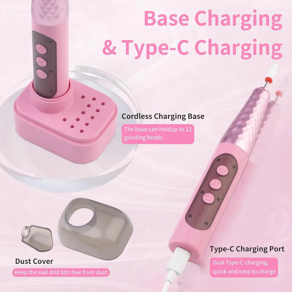 Cordless Electric Nail File and Manicure Drill Kit