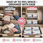 Pump-Free Vacuum Compression Storage Bags for Bedding and Clothes