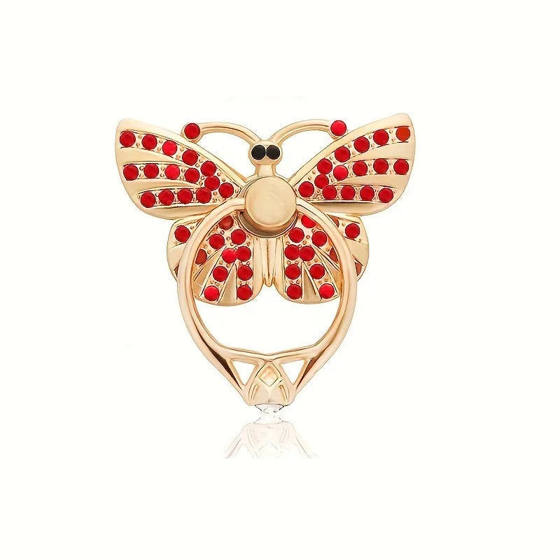 Glitter Butterfly Phone Ring Holder Kickstand