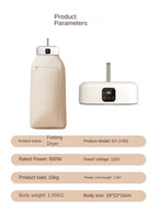 Portable Electric Folding Clothes Dryer with Remote Control