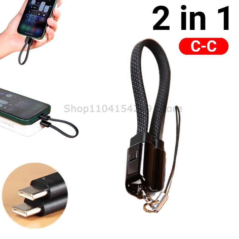 4-in-1 Fast Charging Keychain Cable with Digital Display