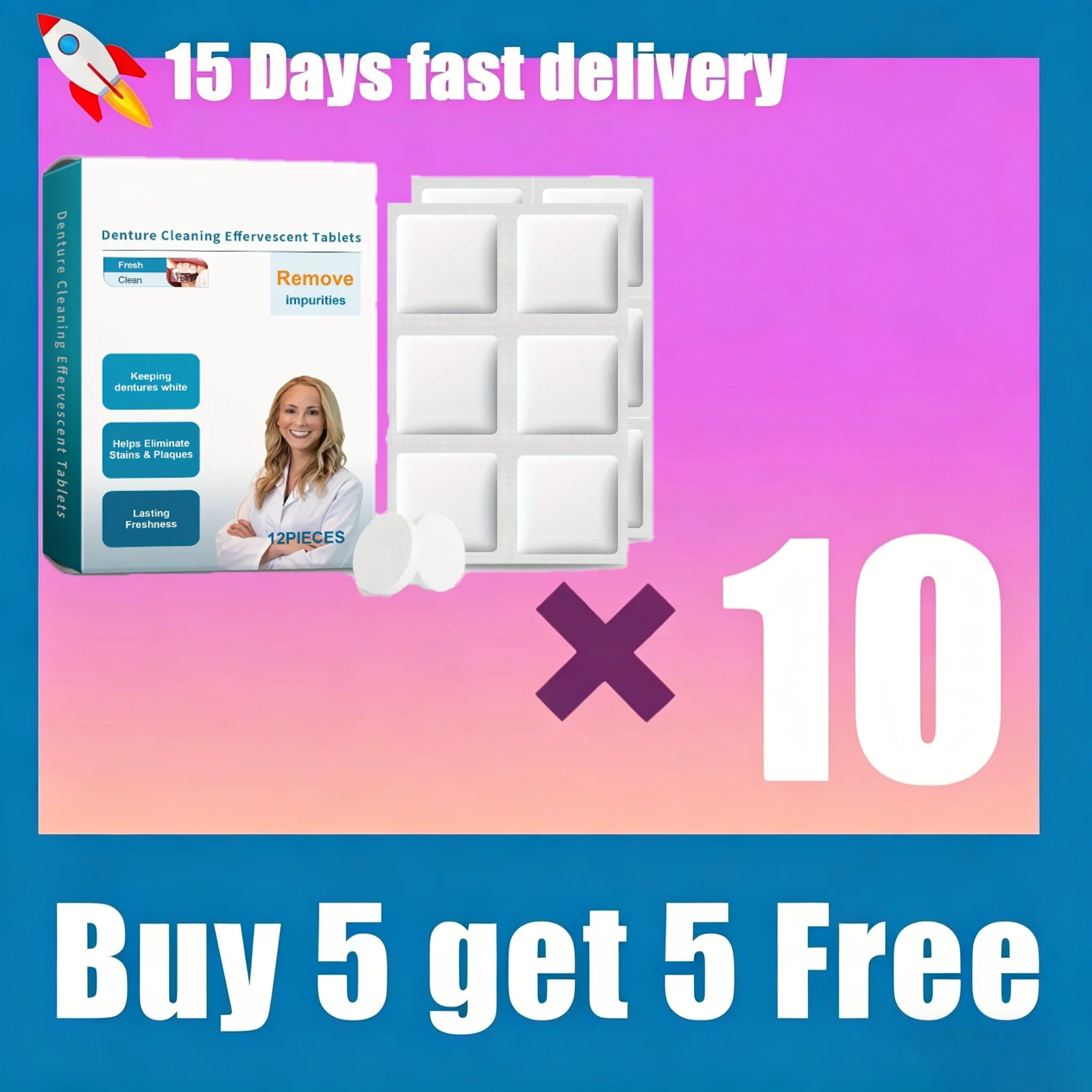 Effervescent Denture and Retainer Cleaning Tablets - 7