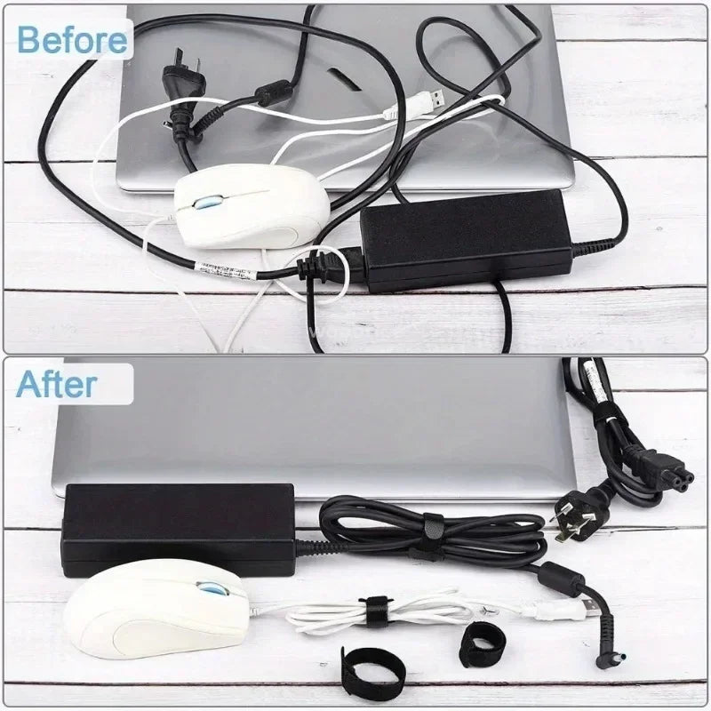 50PCS Reusable Cable Management Ties for Home and Office