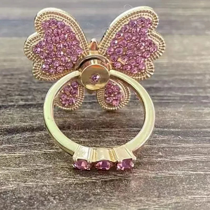 Butterfly Diamond Ring Phone Holder and Stand